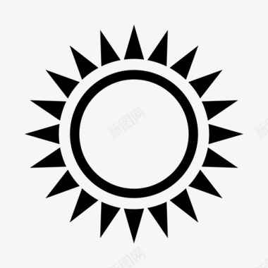 太阳炎热夏天图标图标