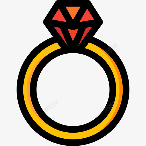 戒指54号婚礼线性颜色图标svg_新图网 https://ixintu.com 54号婚礼 戒指 线性颜色