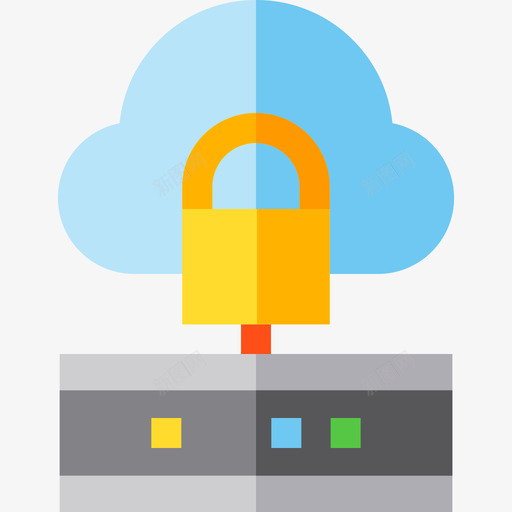 云计算数据库和服务器2扁平图标svg_新图网 https://ixintu.com 云计算 扁平 数据库和服务器2