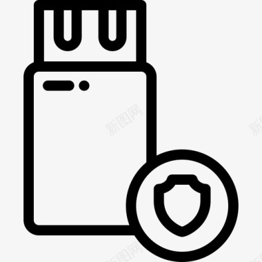 Usb数据保护2线性图标图标