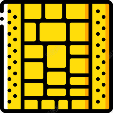 铺路施工44黄色图标图标