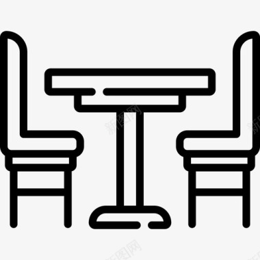 餐桌家具46直线型图标图标