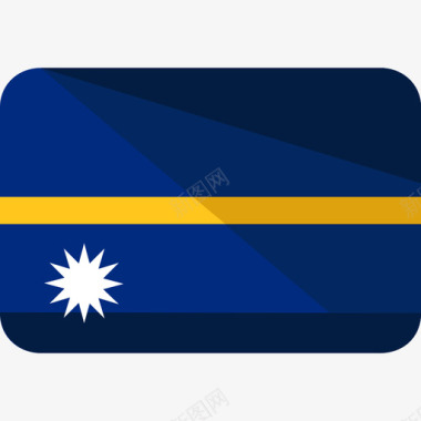 瑙鲁5号旗平坦图标图标