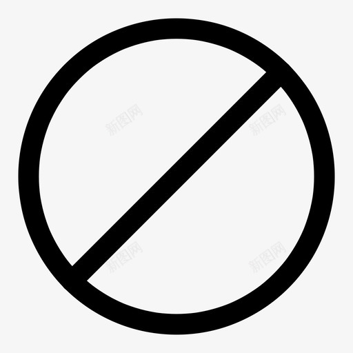 阻止禁止禁用图标svg_新图网 https://ixintu.com 停止 垃圾邮件 基本图标所有大小 禁止 禁用 阻止