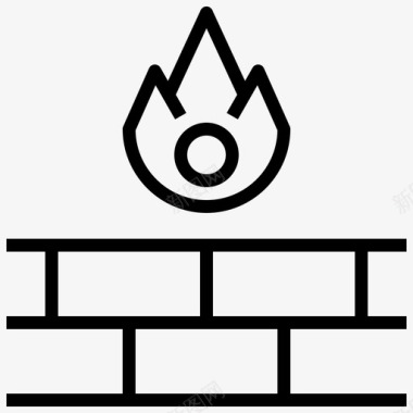 防火墙砖头电子产品图标图标