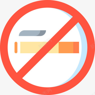 禁止吸烟标志24扁平图标图标