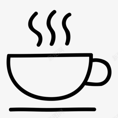 咖啡手绘马克杯图标图标