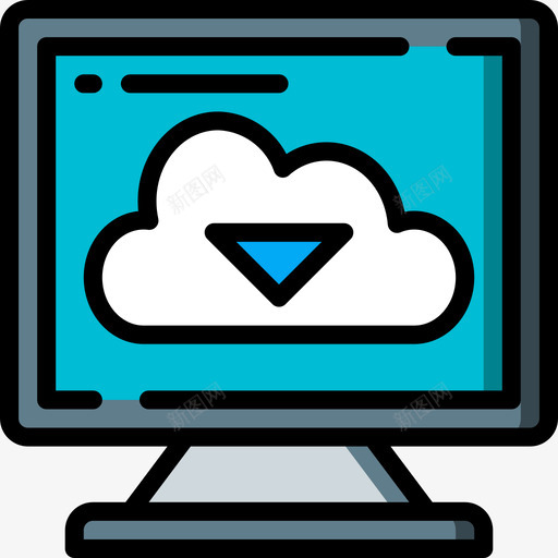 云计算数据恢复5线颜色图标svg_新图网 https://ixintu.com 云计算 数据恢复5 线颜色