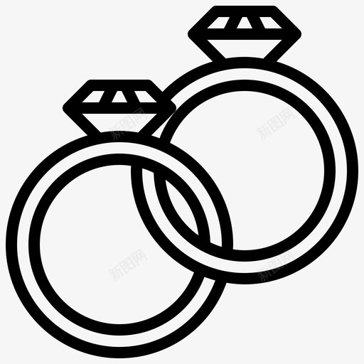 结婚戒指钻石时尚图标svg_新图网 https://ixintu.com 戒指 时尚 珠宝 结婚戒指 钻石