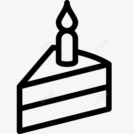 蛋糕块场合派对图标svg_新图网 https://ixintu.com 切片 场合 派对 生日系列图标 蛋糕块