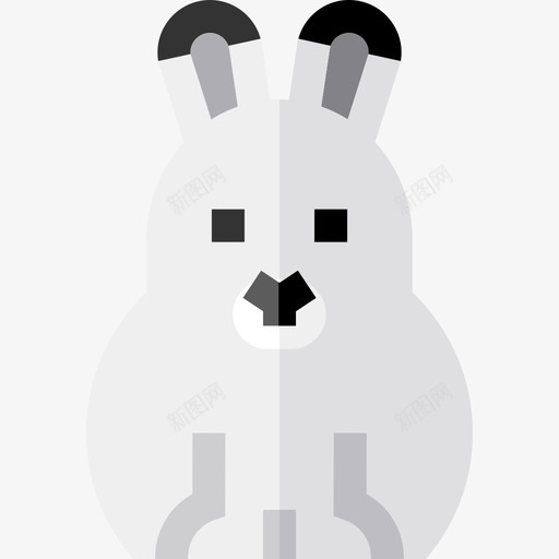 野兔冬季自然5平坦图标svg_新图网 https://ixintu.com 冬季自然5 平坦 野兔