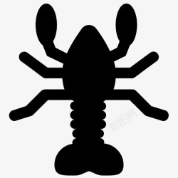 鱼科龙虾肾盂鱼科海洋生物图标高清图片