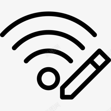 Wifi网络23线性图标图标