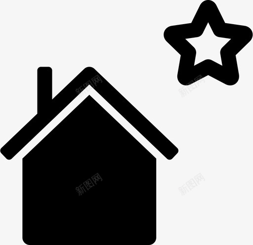 家房子最爱图标svg_新图网 https://ixintu.com 家 房子 房子满了 星星 最爱