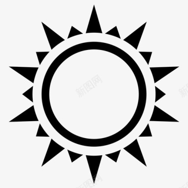 太阳炎热夏天图标图标