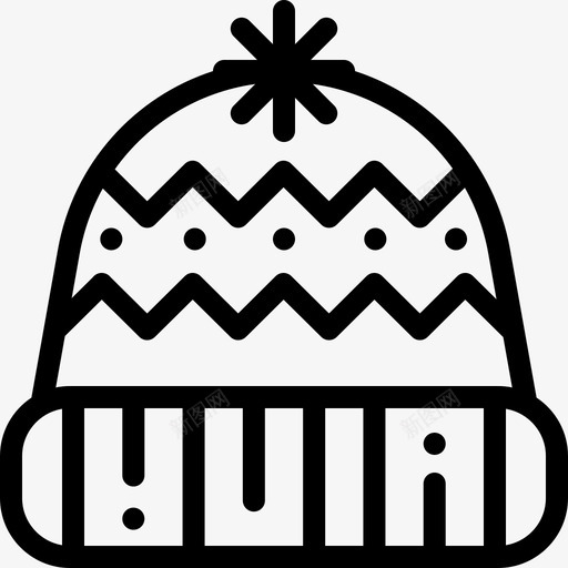 冬季帽圣诞节69直纹图标svg_新图网 https://ixintu.com 冬季帽 圣诞节69 直纹