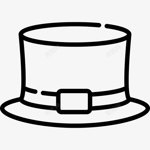 英国6顶礼帽直线型图标svg_新图网 https://ixintu.com 直线型 英国6顶礼帽