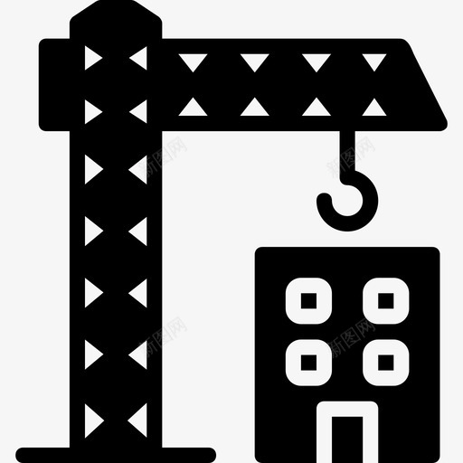 起重机建筑4填充图标svg_新图网 https://ixintu.com 填充 建筑4 起重机