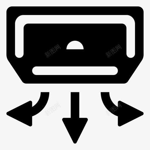 分体式空调空调机组空调图标svg_新图网 https://ixintu.com 分体式空调 室内空调 空调 空调机组 通风和制冷图示符图标