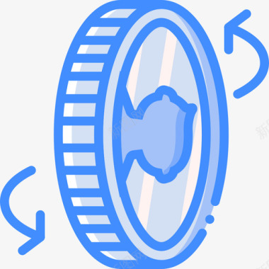 硬币商业152蓝色图标图标