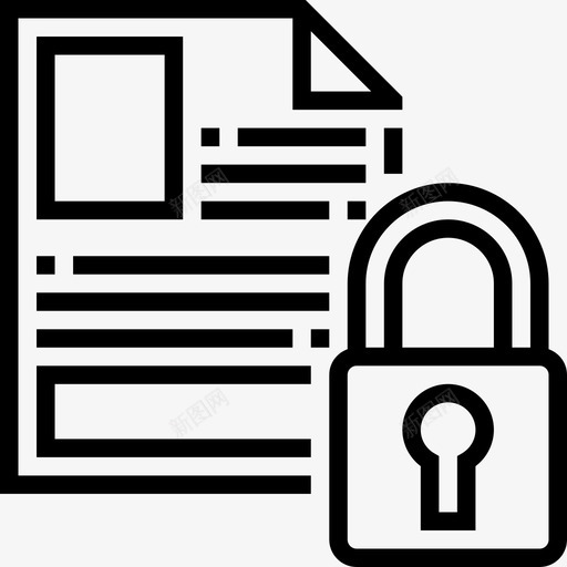 文件互联网安全20线性图标svg_新图网 https://ixintu.com 互联网安全20 文件 线性