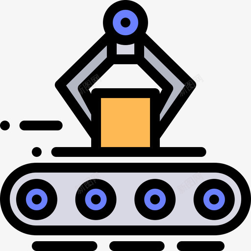 机器人手臂人工智能7线颜色图标svg_新图网 https://ixintu.com 人工智能7 机器人手臂 线颜色