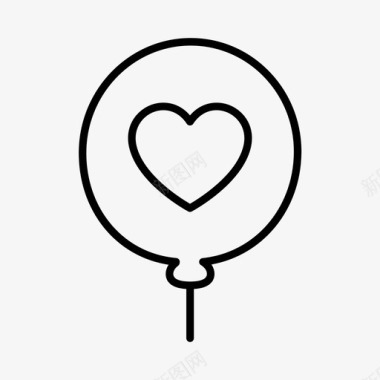 气球订婚派对爱情图标图标