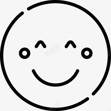 快乐whatsapp笑脸3直线型图标图标