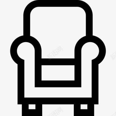扶手椅房地产37直线型图标图标