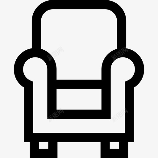 扶手椅房地产37直线型图标svg_新图网 https://ixintu.com 房地产37 扶手椅 直线型