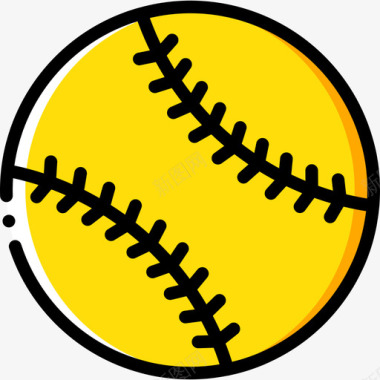 棒球休闲14黄色图标图标