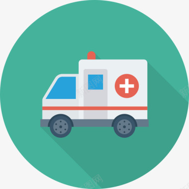 救护车医疗50循环图标图标