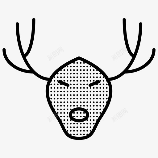 鹿驯鹿狩猎星星点点图标svg_新图网 https://ixintu.com 狩猎星星点点 驯鹿 鹿