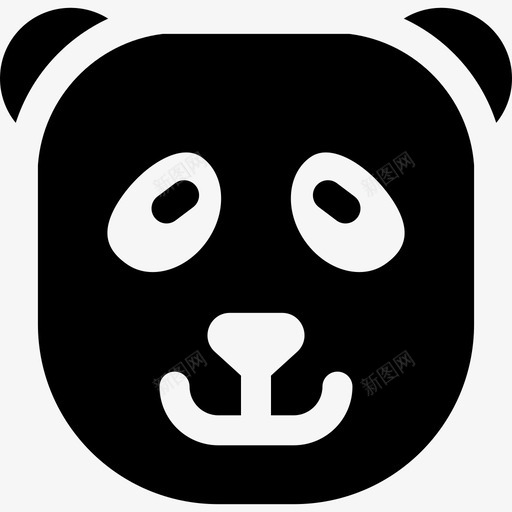 熊猫中国21填充图标svg_新图网 https://ixintu.com 中国21 填充 熊猫