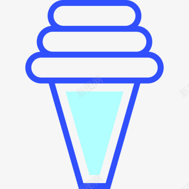 冰淇淋食品53线性颜色图标图标
