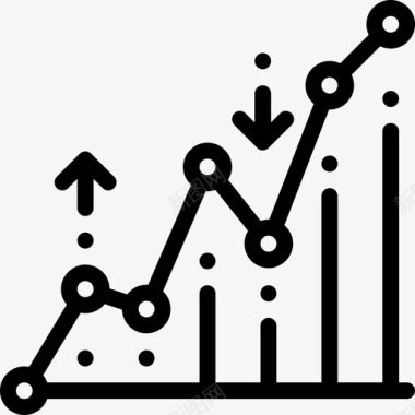 图表金融51线性图标图标