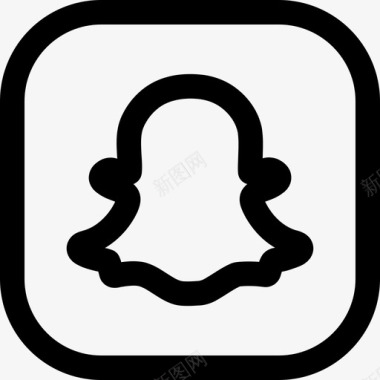Snapchat社交媒体28线路32px图标图标