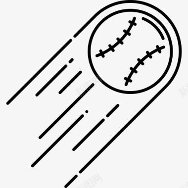 棒球运动器材6直线型图标图标
