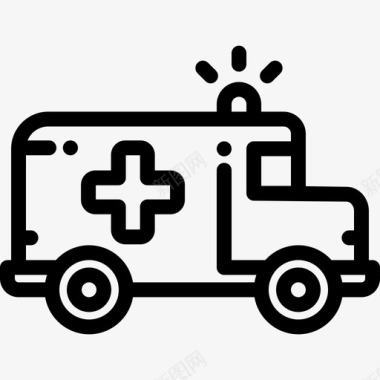 救护车紧急情况2直线式图标图标