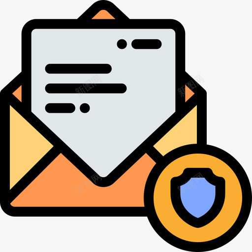 邮件数据保护线颜色图标svg_新图网 https://ixintu.com 数据保护 线颜色 邮件
