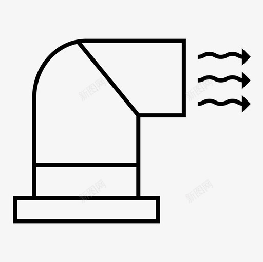 空气通风口烟囱图标svg_新图网 https://ixintu.com 气流 烟囱 空气 通风 通风口 隧道