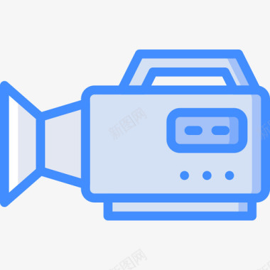 摄像机摄影13蓝色图标图标