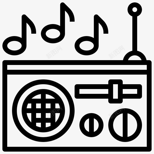 音乐卡带音乐和多媒体图标svg_新图网 https://ixintu.com 卡带 收音机 收音机盒 派对 盒式收音机 音乐 音乐和多媒体