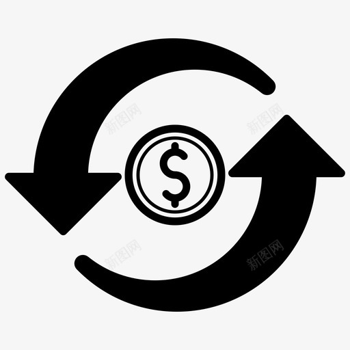转账硬币汇率图标svg_新图网 https://ixintu.com 交易 商业和金融 汇率 流量 硬币 转账 金融
