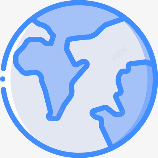 地球地理4蓝色图标svg_新图网 https://ixintu.com 地球 地理4 蓝色