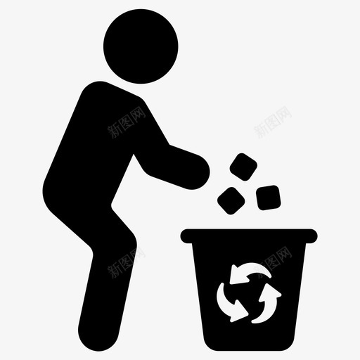 回收回收站垃圾箱图标svg_新图网 https://ixintu.com 回收 回收站 垃圾箱 垃圾箱垃圾删除