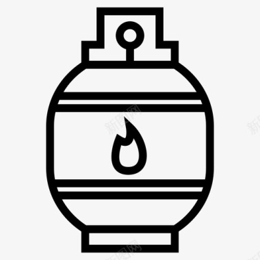 气体气瓶储气罐图标图标