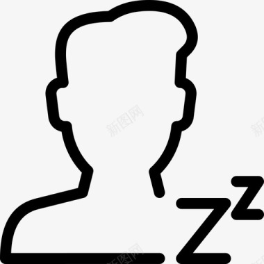 用户休眠就寝时间不活动图标图标