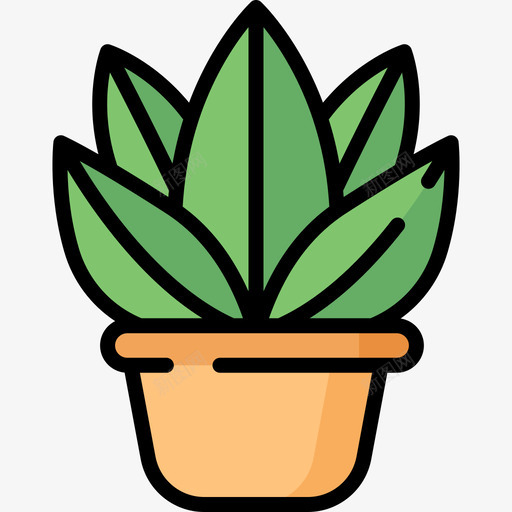 植物室内植物2线性颜色图标svg_新图网 https://ixintu.com 室内植物2 植物 线性颜色