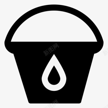 桶油漆桶器具图标图标